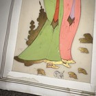 1950s Persian Miniature Painting Hand Painted Panel Signed Safavid Lovers Art