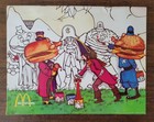 1977 Ronald Mcdonald Coloring Calendar Uncolored Vintage Mcdonalds