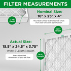 16x25x4 Merv 8 Pleated Air Filters By Mann hummel  Box Of 4 