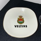 Vintage Fischer co  8633 Rodental Porzellanfabrik Veltins Beer Ashtray   Glass