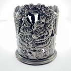 Vtg Godinger Christmas Santa Claus Candle Holder Pewter Santa Candle Holder Cute