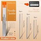 Tlkkue 12 Pcs 3 Sizes Large-eye Blunt Needles  Stainless Steel Yarn Needle With 