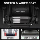 Gtplayer Gaming Chair Ergonomic Computer Chair With Footrest  Pearl White