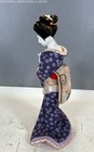 13 x7 x4 75  Japanese-style Geisha In Blue-violet red Floral Kimono Statuette