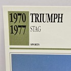 Classic Car Print Picture Automobile Ephemera Litho Triumph Stag Gold 1970 1977