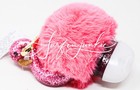 Bath   Body Works Pocketbac Holder Anti Bacterial Gel Pink Flamingo Puff Fluffy