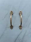 Vintage Brass 3 Hole Clubs Big Handle Pull For Door Window Cabinet Drawer 2x