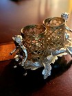 Vintage Victorian Metal Filigree Lipstick Holder With Cherubs Vanity 