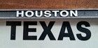 Vintage Texas License Plate W houston Tx  Fred Haas Frame See Photos