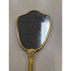 Antique Ornate Gold Tone Handheld Mirror Vanity Dresser Decor Accent