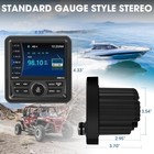 Marine Stereo Receiver 4x50w Head Unit Bluetooth Sub Pre-out Boat Golf Cart Atv