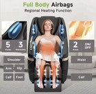 Real Relax Black Faux Leather Massage Chair  Zero Gravity Heat Airbag  300 Lb