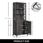 67  Bar Cabinet For Liquor Glasses Kitchen Cabinet Tall Sideboard Buffet Cabinet