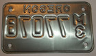 1980 s Oregon Motorcycle License Plate