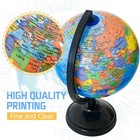 World Globe Earth Map Rotating Geography Ocean Classroom Learning Desktop 6