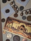 Collectible Junk Drawer Lot 1980 Gold Jfk 50c Paparazzi Jewelry Foreign  Wheat 
