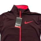 Nike Pro Hyperwarm Pullover Women Medium 1 2 Zip Dark Burgundy Pink Training New