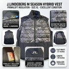 J Lindeberg Vest Men   s Xl Black Hybrid Golf Sleeveless Quilted New