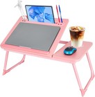 Laptop Bed Desk  Adjustable Lap Desk  Small Laptop Table With Usb Charge Port   