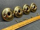 Lot Of 4 Vintage Pressed Brass Door Knob Rosettes Back Plates With Screws 2 1 4 