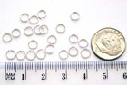 925 Sterling Silver Open Jump Rings 5mm 22 Gauge Solid Silver Bright Round R15