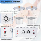 Double Wax Warmer Double Wax Pot Professional For Hair Removal  Electric Wax Hea