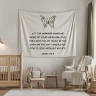 Psalm 143 8 Bible Verse Wall Tapestry With Butterfly     Christian Decor