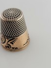 Victorian Sterling   Gold Band Ketcham   Mcdougall Thimble W  Decorative Pattern