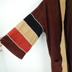 Vintage Mens Velveteen Robe 80s 70s Retro Lounge Dad Skater Brown Multicolor