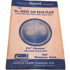 Vintage Amerock Concave Brushed Chrome 3 3 8  Cabinet Knob Backplate Eo502-26d