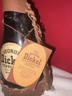 Vintage George Dickel Tennessee Souvenir Whiskey Powder Horn Bottle Leather 1980