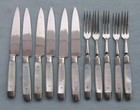 Rein Nickel 6 Knives   5 Forks - Mother Of Pearl Handles