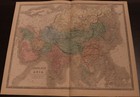 1845 Asia Map By A k  Johnston   25 8  X 21 2  Antique Pastel Color - Huge