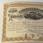 1891 - East Pennsylvania Railroad Company - Stock Certificate - Pa 