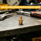 2pcs Brass Air Inflator Adapter  1 4  Npt  m  To Standard Schrader Valve  m  Tir