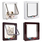 4 Way Pet Cat Puppy Dog Magnetic Lock Lockable Safe Flap Door Gate Frame S M L