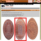 Rare Copper Pre-9 11 World Trade Center Pressed Penny Top Of The World Wtc