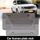 2 X Car License Plate Frame Covers Transparent Unbreakable License Plate Protect