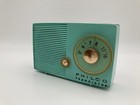 Vintage Philco Tp7-1332 Transistor Radio Green W original Leather Case 6 25  w
