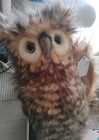 Hansa Horned Owl 13  Realistic 2004 Plush Stuffed Animal  Swivel Head Euc