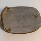 Vtg  German Silver Rodeo Bull Rider Trophy Belt Buckle Cowboy 