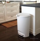 Simplehuman Step-on Trash Can W  Lid  13  Gal  White silver  Kitchen