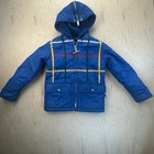 Vintage Mighty Mac Kids Blue Insulated Hooded Winter Coat Size 10