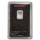 1 Gram Platinum Bar - Valcambi Suisse - 999 5 Fine In Sealed Assay