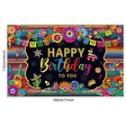 Mexican Fiesta Themed Happy Birthday Backdrop Mexico Cinco De Mayo Party Deco   