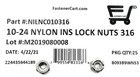  25  10-24 Stainless Steel Nylon Insert Lock Nuts - 316 Marine Grade Stainless