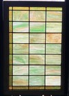 Antique Mission Arts   Crafts Leaded Green Slag   Stained Glass Window 44 5 