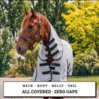 Horse Fly Sheet Mesh Bug Blanket Full Body W  Neck Cover Belly Wrap Tail Flap
