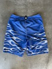Extremely Rare Vintage Grail 90s Blue Flame Billabong Board Shorts Size 36 Waist