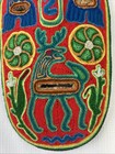 Mexican Huichol Yarn Painting Mask Julio Carrillo Deer Folk Art Hang 7 5  X 4 5 